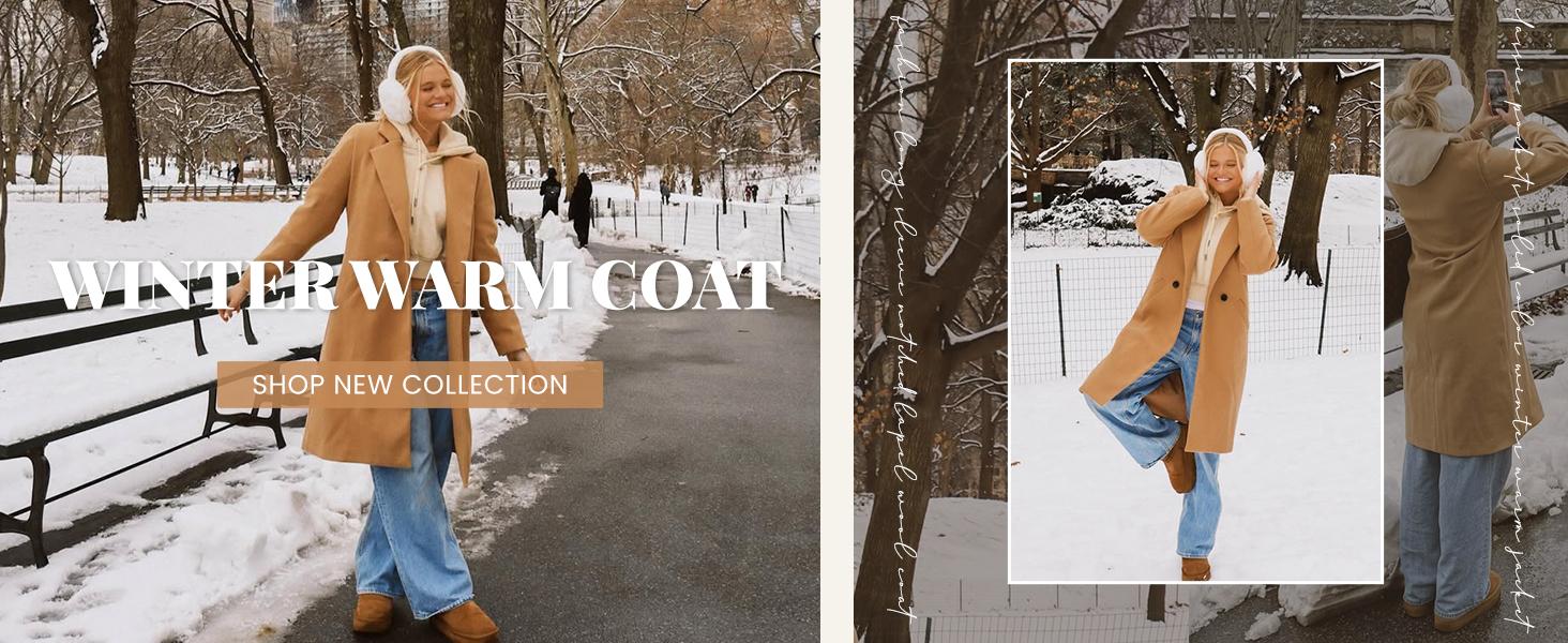 Tanming Women's Knee-length Overcoat Casual Notch Lapel Single-Breasted Wool-blend Peacoat Trench Coat Womenswear Outerwear Jackets for Spring Fall Winter Tanming Women's Knee-length Overcoat Casual Notch Lapel Single-Breasted Wool-blend Peacoat Trench Coat Womenswear Outerwear Jackets for Spring Fall Winter