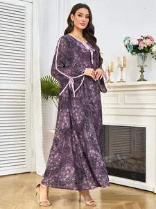 Floral Loose Abaya Dress | Lightweight Modest Wear