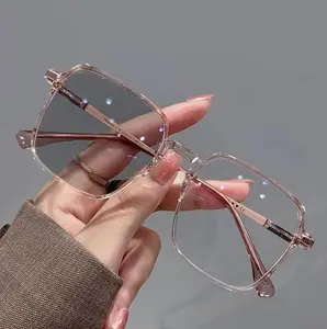 Photochromic Anti Radiation Glasses Metal Eyeglass For Woman Men Photochromic Anti Radiation Glasses Metal Eyeglass For Woman Men