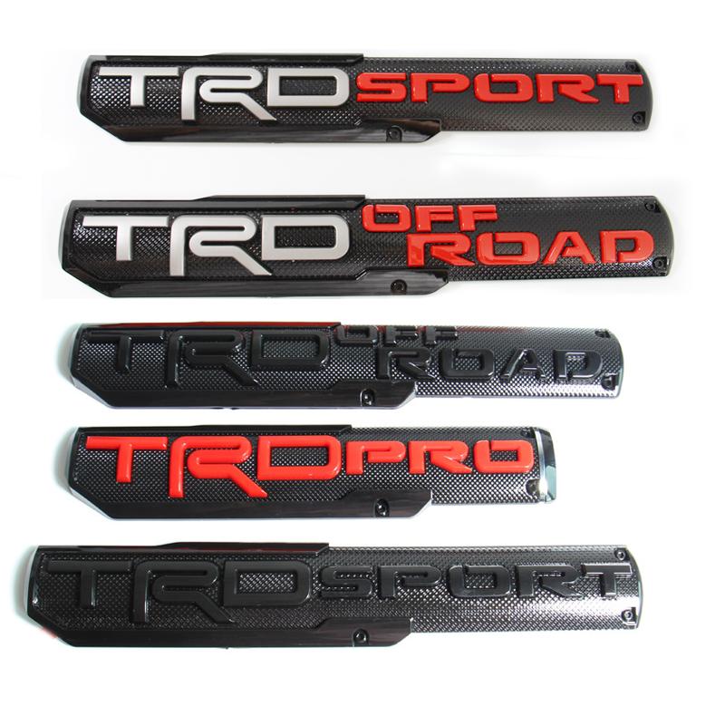 2pcs For Tacoma Sport Off Road 3D ABS Model Nameplate Door Emblem Sticker Badge Black&Red Set of 2 TRD Off Road Sport Pro Emblem Decal Self adhesive Badge Stickers for Sport Pro SR5 V6 4X4 Truck Tundra Tacoma car lover gift