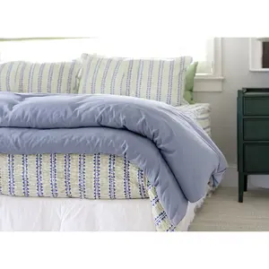 The Signature Zipper Duvet Cover - The Triple - Cobalt/Pistachio