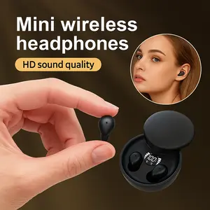 Mini Invisible Bluetooth 5.4 Headphones, True Wireless In-Ear Earphones with HD Sound, Noise Cancelling Gaming Headset for Sport and Sleeping