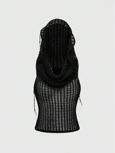 OFFGRID x Grunge Punk Millennium Y2K Aesthetic Oversized Hooded Knit Sweater