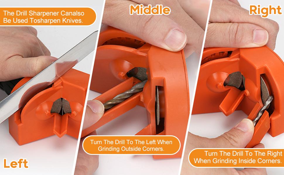 Multipurpose Drill Bit Sharpener | 2026 New Version For All Drill Bits, Power Drill Bit Sharpener / Drill Press Sharpening System (Orange)