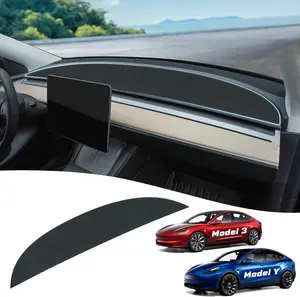 Alcantara Suede Dashboard Panel Cover for Tesla Model 3 / Model Y UV Resistant | Reduces Glare Mat | Protects Dashboard | Improves Driving Safety