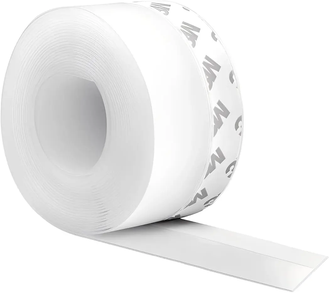 VAYWET 16.4Ft Door Weather Stripping 3pcs/2pcs/1pc, (1.38in Width) Weather Stripping Door Draft Stopper Adhesive Seal Strip Anti Draft Insulation Tape for Doors Windows and Shower Doors