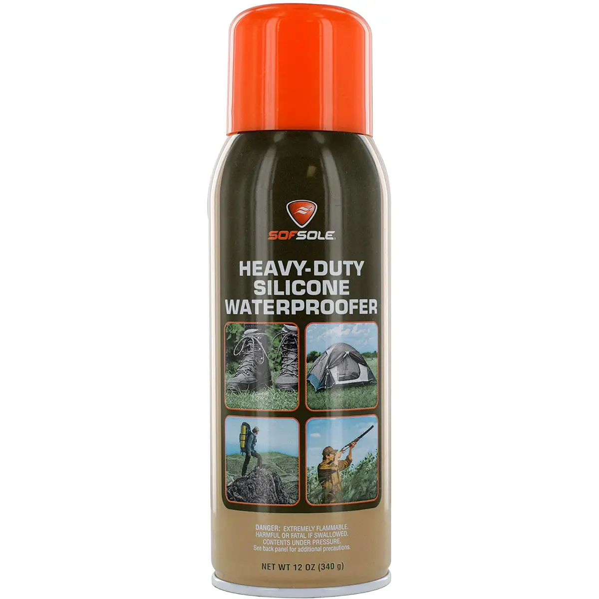 Sof Sole 12 oz. Heavy Duty Silicone Water Proofer Spray, Shoe & Boot Care for Outdoor Tent & Gear Protection