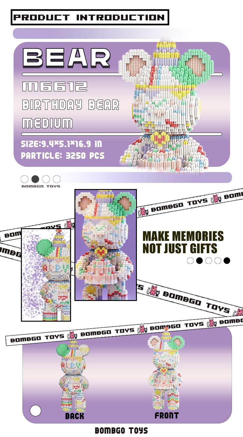 【BOMBGO】Bear Building Block,Size-Medium,3000 pcs,Bear Toys,Birthday Gift,Christmas Gift,Educational Building Blocks,Trend Decoration,Cool Gifts,Brick,Family Bonding BlackFriday Christmas 【BOMBGO】Bear Building Block,Size-Medium,3000 pcs,Bear Toys,Birthday Gift,Christmas Gift,Educational Building Blocks,Trend Decoration,Cool Gifts,Brick,Family Bonding BlackFriday Christmas