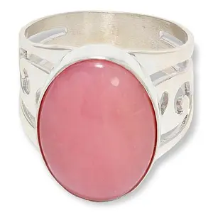 Mine Finds by Jay King Sterling Silver Peruvian Pink Opal Oval Ring
