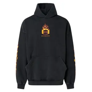 Balenciaga Burning Unity Hoodie Black