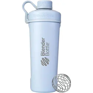 Radian Shaker Cup Insulated Stainless Steel Water Bottle with Wire Whisk, 26-Ounce, Matte Arctic Blue
