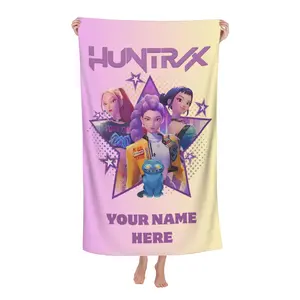 K-POP Bath Towel, Quick-Dry Microfiber Beach Towel - Super Absorbent & Sand-Resistant, for Swimming, Yoga, Travel, Pool & Outdoor Activities