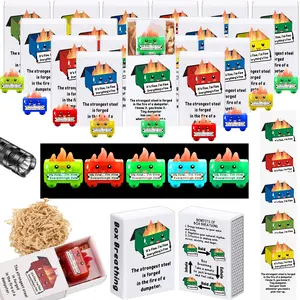 Mini Dumpster Fire Ornament Sets Humorous Employee Appreciation Gift for Nurse Teacher IT Service Industry Workers Glow in Dark Resin Figurine with Box Set Emotional Support Anxiety Relief Gift for Desk Accessories