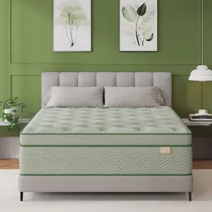 12/14 Inch Gel Memory Foam Mattress Hybrid Pocket Spring Twin Full Queen King Bed Mattress In A Box, Euro Top Medium Firm For Back & Lumbar Support, Individual Pocket Spring Bed For Motion Isolation & Fiberglass Free