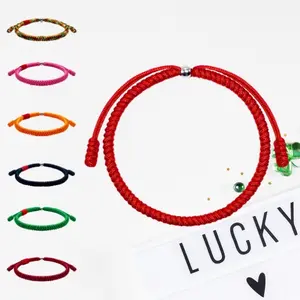 Original Tibetan Bracelet Black Red and Multicolor Buddhism Handmade Knot Lucky Rope Bracelet Friendship and Couple Bracelet
