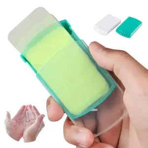 2 Boxs (100 Sheets) Hand Washing Soap Sheets for Outdoor Travel,Portable Camping Hand Soap,Hiking Washing Hand Bath Paper Soap for Travel,BBQ,Party,School,Girls