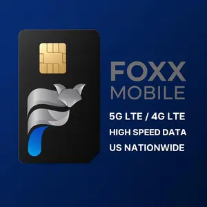 【SIM】FOXX Mobile 1-Month Prepaid SIM Card – 5G & 4G LTE, Triple Cut (Nano/Micro/Standard), High-Speed Data, Compatible with All Phones – Perfect for Travel, Business, Streaming, Remote Work & Daily Use – Practical Tech Gift