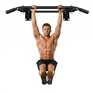 Wall-Mounted Pull-Up Bar – Drill Installation, Home Gym Equipment for Indoor Fitness, Chin-Up Bar for Strength Training, Spine Stretching & Inverted Workouts