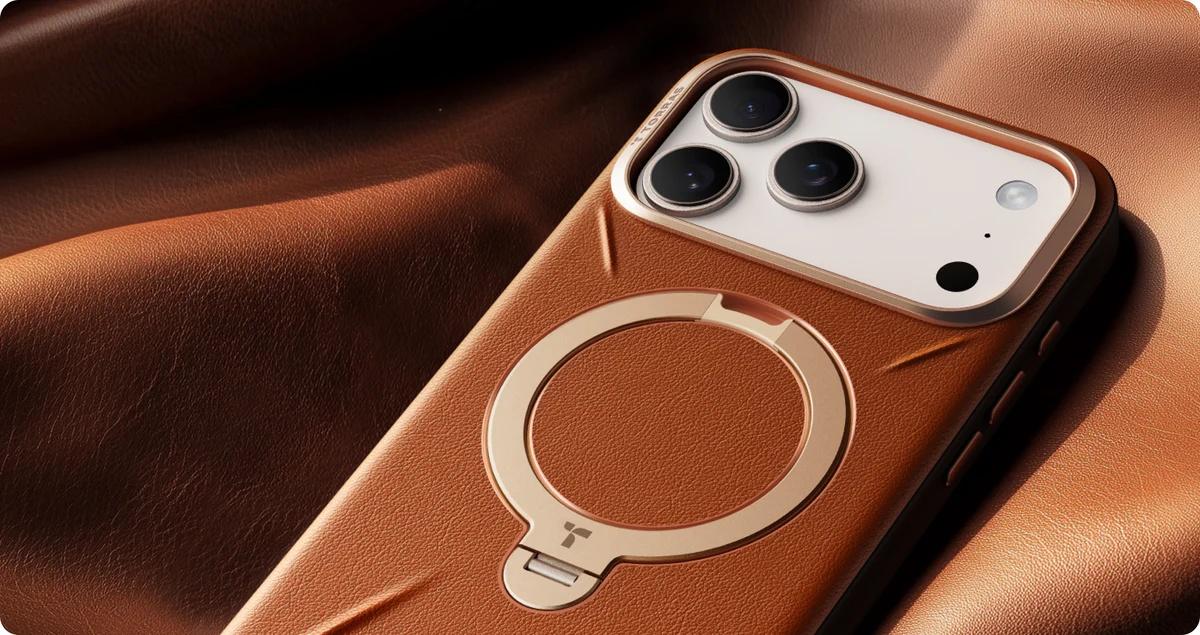 TORRAS Vegskin for iPhone 17 Pro Max Case with 360° Ring Stand & Protection 4-Meter Anti-Fall Shockproof Cover&Phonecase&Magesafe