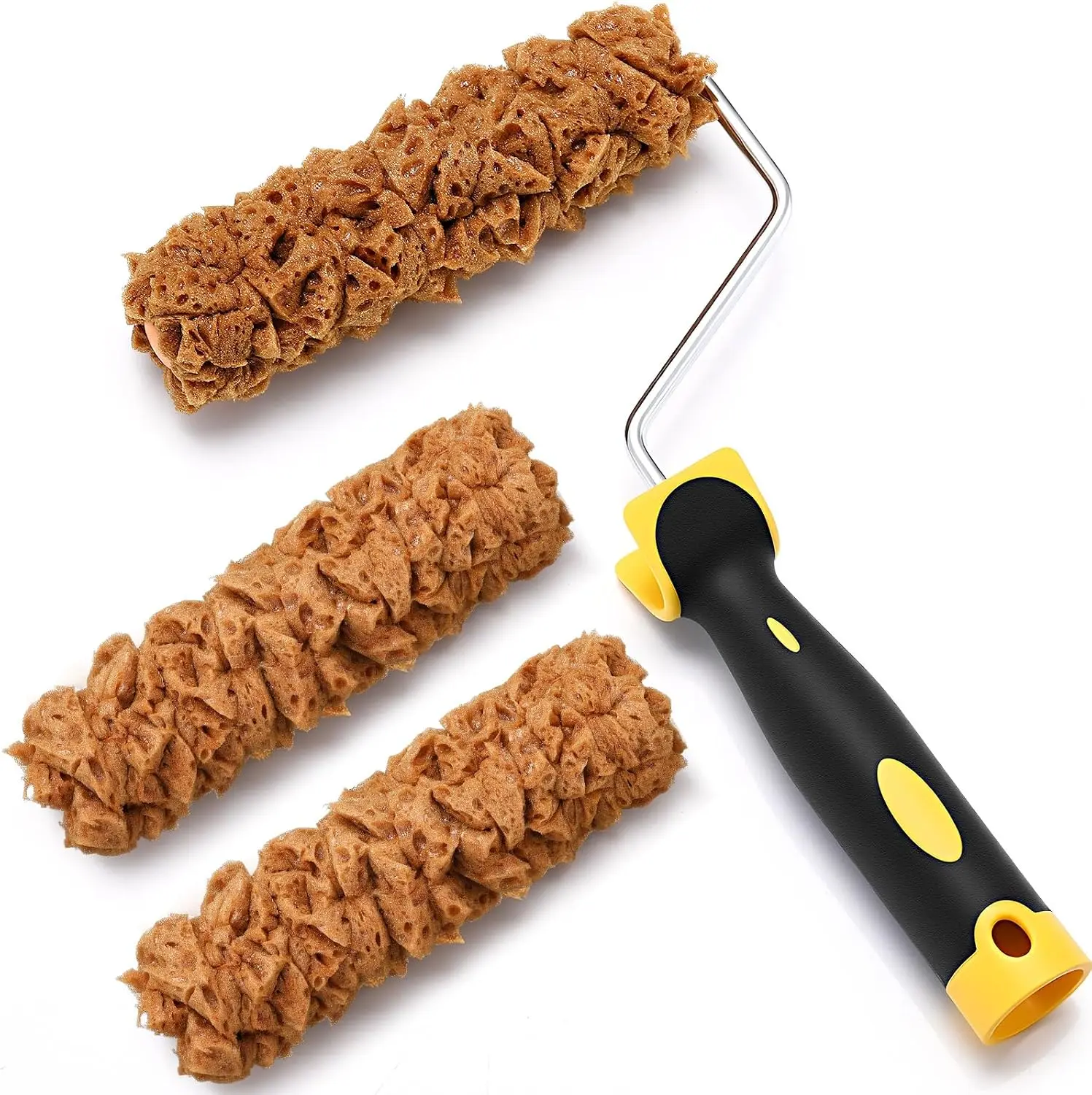 Threlaco 3-Piece Soft Sponge Paint & Cleaning Roller Set with Frame, 6in Roller Set for Wall Cleaning, Cleaning Room Use, Suitable for Beginners/Pros Home Care Kit