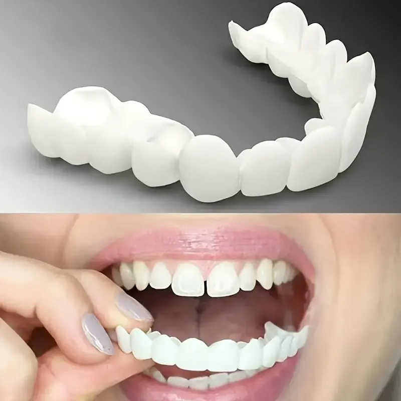 Realistic White Dental Braces for Upper & Lower Teeth - Comfortable, Easy to Use & Clean, Smooth Glossy Finish, Perfect Fit for Men and Women Oral Whitening boxing equipment oral use Mouth Care Strips