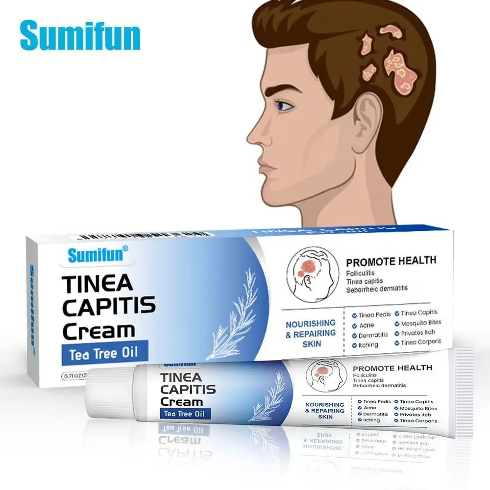 Antifungal Tea Tree Oil Cream for Tinea Capitis and Skin Fungus, Soothing Formula for Itch Relief and Healing - 20g