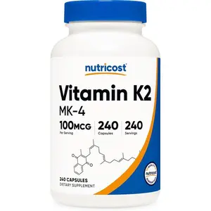 Nutricost Vitamin K2 (MK4) 240 Capsules (100mcg) - Gluten Free and Non-GMO