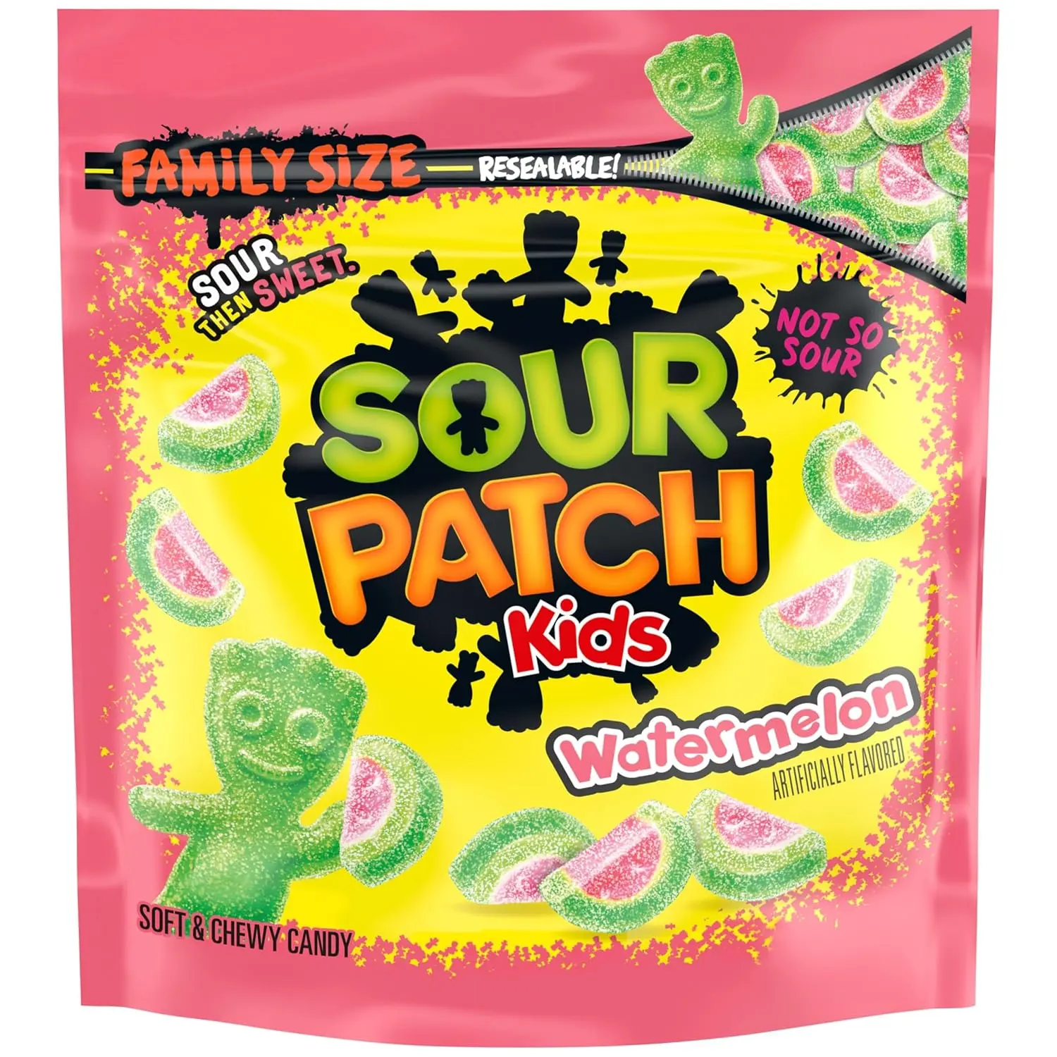 SOUR PATCH KIDS Watermelon Soft & Chewy Gummy Candy, Family Size, 1.8 lb