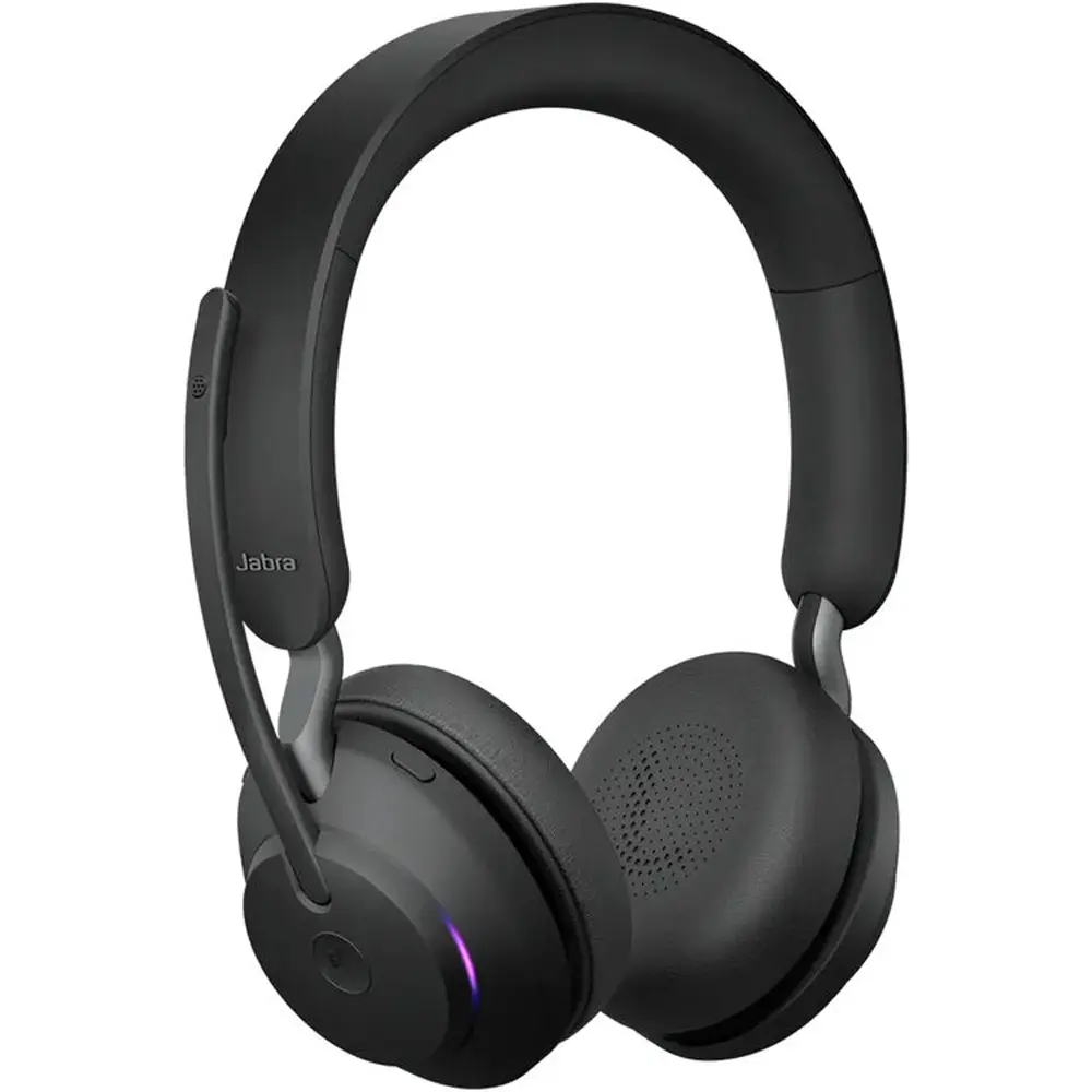 Jabra Evolve2 65 Link 390c Wireless Stereo USB-C Headphone with 40mm Audio Driver, Memory-Foam Cushions, Noise Isolation, Enhanced Audio for Microsoft Teams, Ideal for Coffee Shop & Home Use