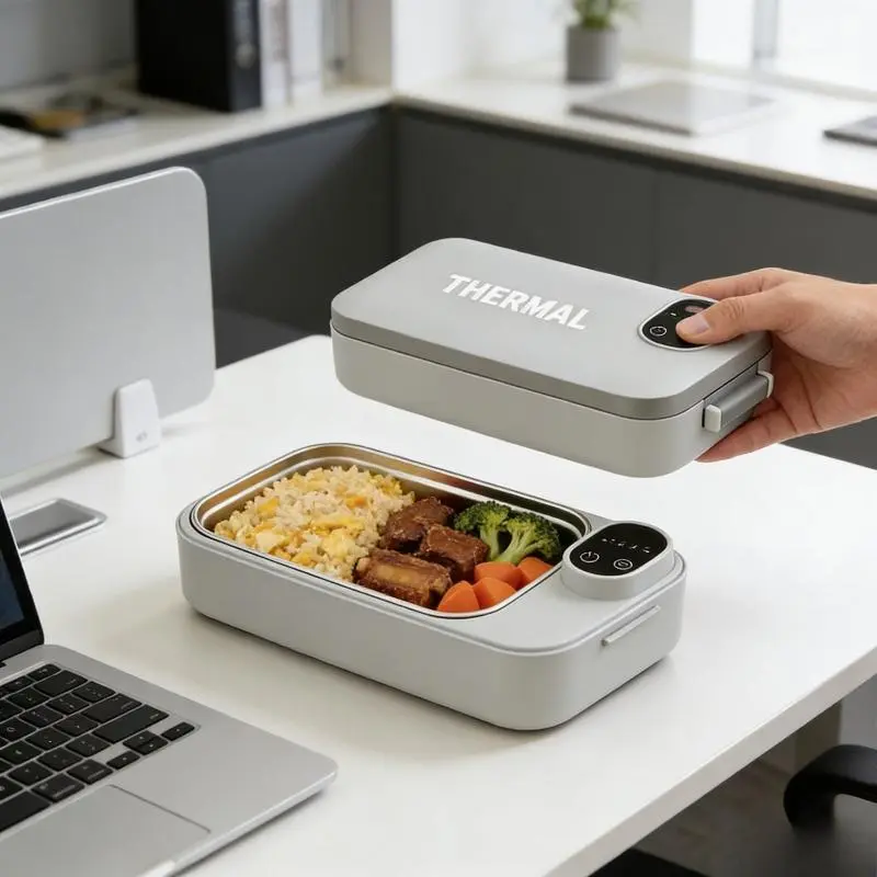 3-in-1 portable bento box heater, bento box, stainless steel temperature-adjustable portable insulated lunch box, home and travel heating lunch box, box, bento box. Top gift choice.