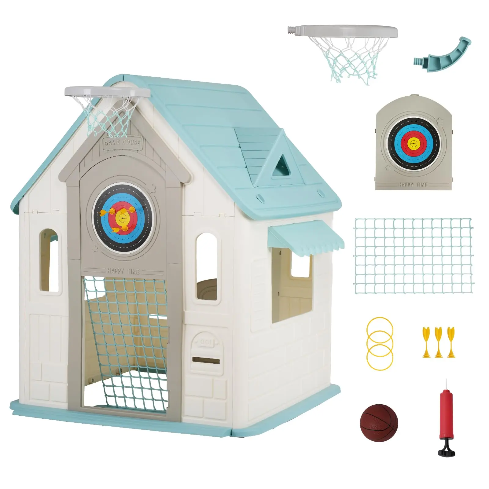 Cottage Playhouse - Durable Plastic Indoor/Outdoor Playset, Kids' Outdoor Play Equipment