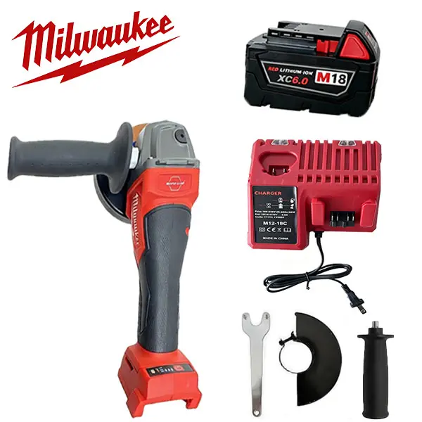 Milwaukee 2880-20 Brushless Angle  4-1/2" 5" Metal Cutting Tool With 8500 RPM, RAPIDSTOP Brake And Paddle Switch For Automotive Repair, Metal Fabrication, Garage Workshop And Construction Use  portable machine power grinder cordless angle grinder