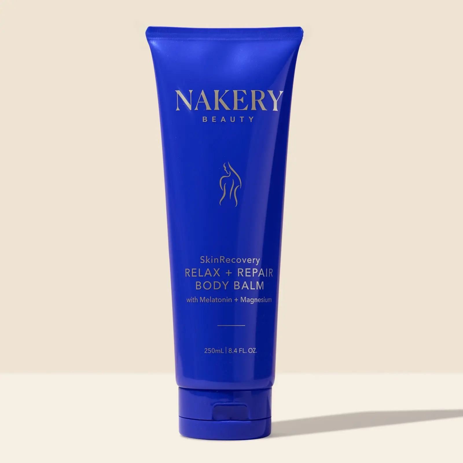 Nakery Beauty SkinRecovery Relax + Repair Body Balm, Anti-Aging Night Moisturizer for Firming & Hydrating Dry Skin with Retinol, Magnesium & Melatonin, 8.45 fl oz, Body Care, Chamomile, Caffeine, Glycerin, Deep Hydration, Shea, Cocoa, Soothing