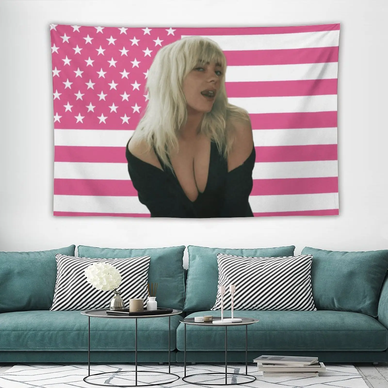 Billies 3x5 Foot Decorative Eilish Flag Tapestry Double Stitched Indoor Outdoor College Dorm Room Decoration