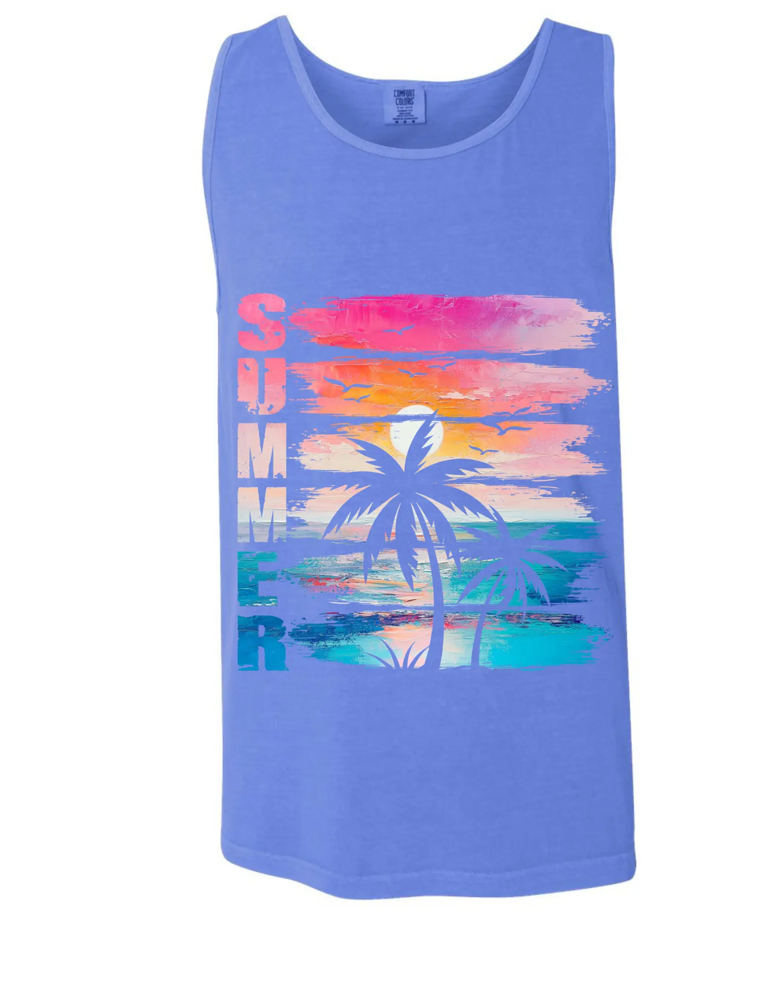 Summer Palm Tank comfort colors Tank top  Top