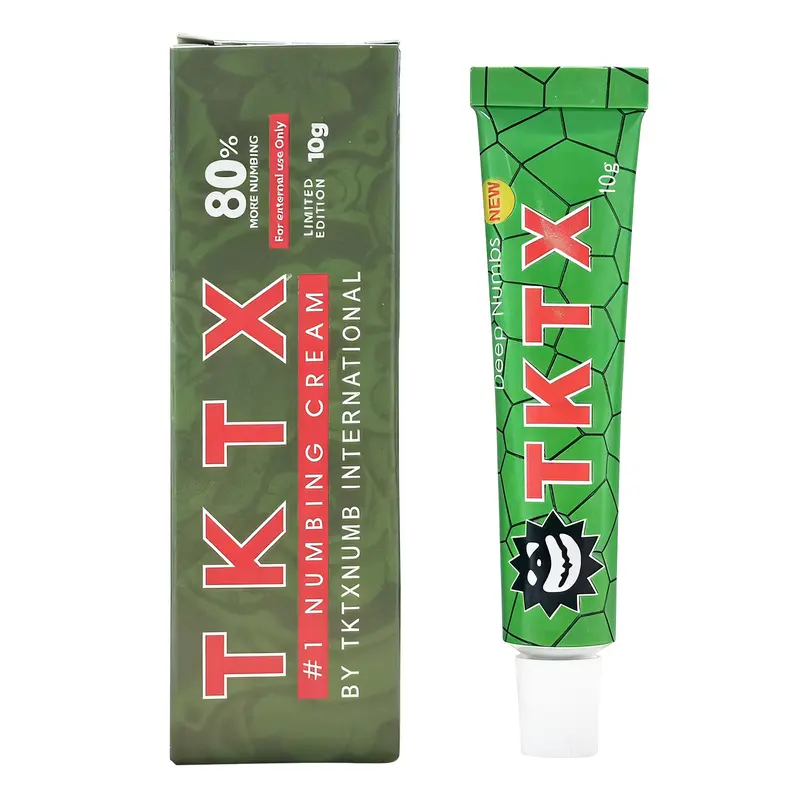 New style 80％TKTX Tattoo External Cream, Relief Cream for Tattoos, Waxing, Microneedling, Lecithin External Cream(10g) Cosmetic. Soreness Itching