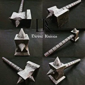 custom hand made Damascus steel hammer DK-0081
