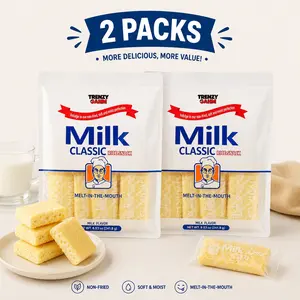 2Packs ORBIT/ TRENZY GAHM  Korean Milk Flavor Rice Crackers 8.53oz Each- Popular Korean Snack, Creamy & Delicious! 【Randomly shipped in new or old packaging】