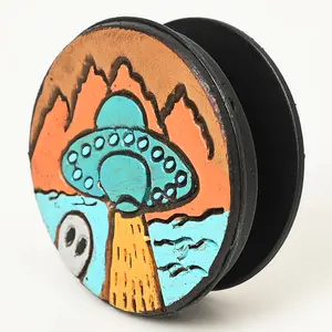 American Darling Hand Tooled Painted Pop Phone Grip Stand Holder