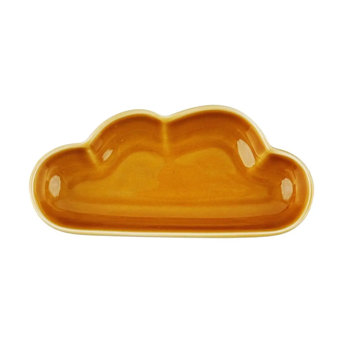 POLAATHOME Korean Style Mini Dipping Dish - Cute Ceramic Sauce Plate for Soy Sauce, Kimchi, Vinegar, Bread - 9.5x5.5cm