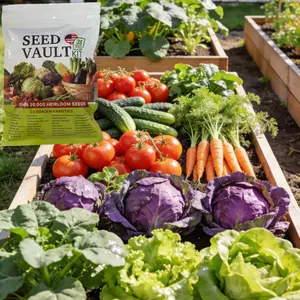 35-Variety Vegetable Seed Mix – Heirloom Garden Starter Pack for Easy Growing – Non-GMO, High-Yield Seeds for Home Gardens