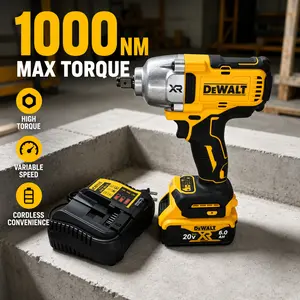 DEWALT Impact Wrench 1/2" Inch High Torque With Hog Ring Anvil 20V Brushless Cordless Wrench Dewalt Power Tools DCF900