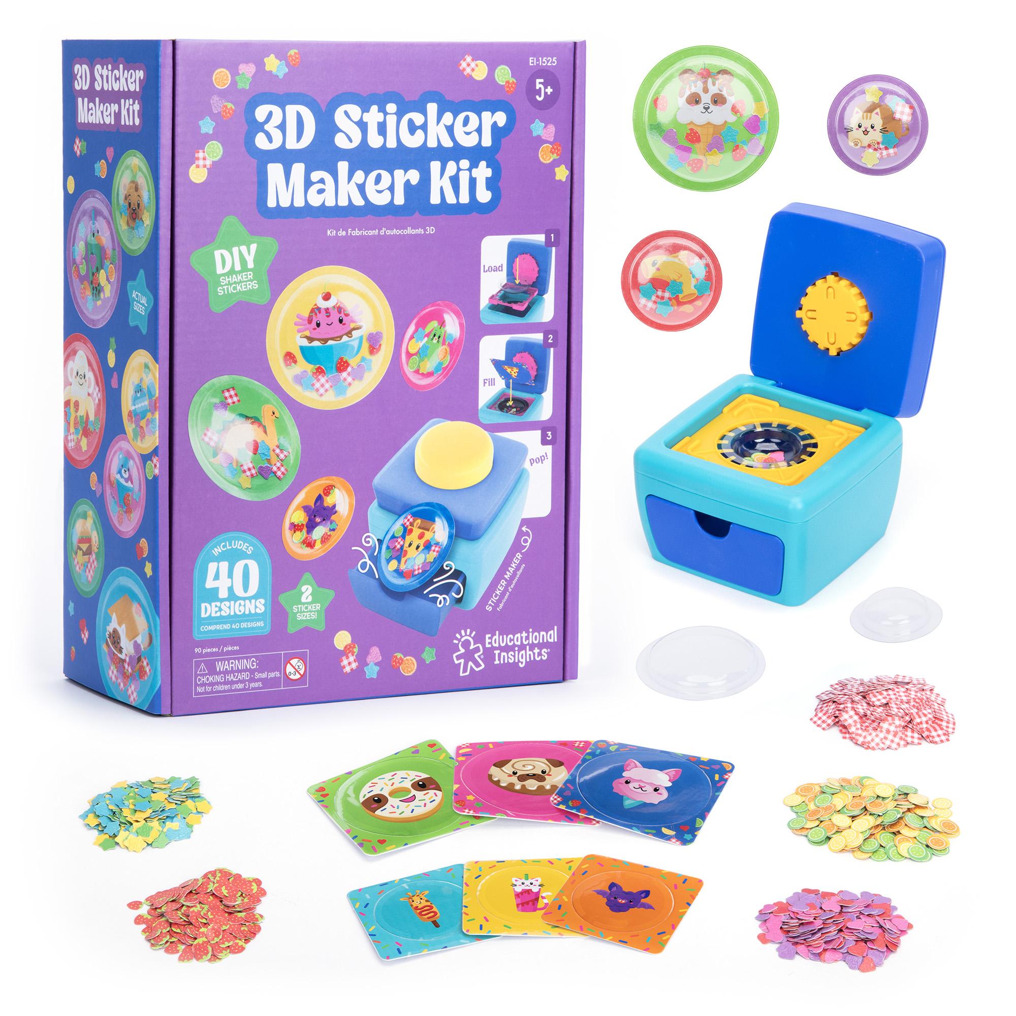 Educational Insights Easter Basket Stuffer & Gift 3D Sticker Maker DIY Kit: Puffy Stickers, Mess-Free Craft, Perfect Holiday Gift, 40 Stickers, Kids 5+