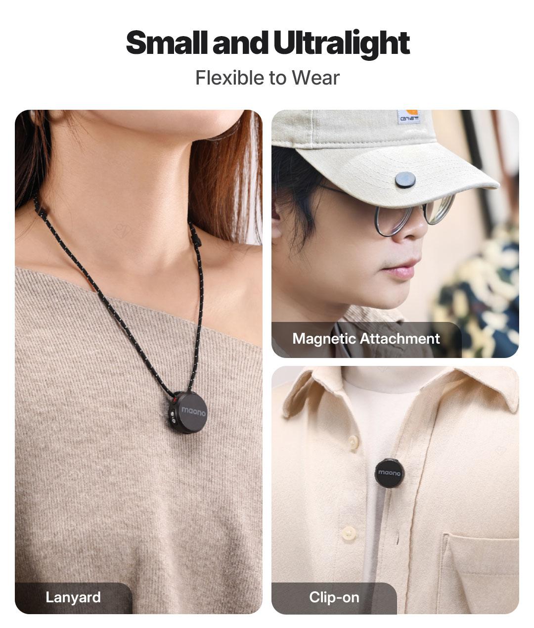 Maono T5 Wireless Lavalier Microphone, Audio Noise Reduction, Compatible with PC Camera, iPhone, Type C Android Smartphone, Ideal For Youtube, Facebook,TikTok Video Vlogging, Streaming, Recording, Interview, Content Creating.