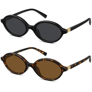WOWSUN Retro Oval Sunglasses Womens Trendy Sun Glasses Sunnies UV400 Protection
