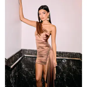 Davina Satin Bodycon Sash Mini Dress