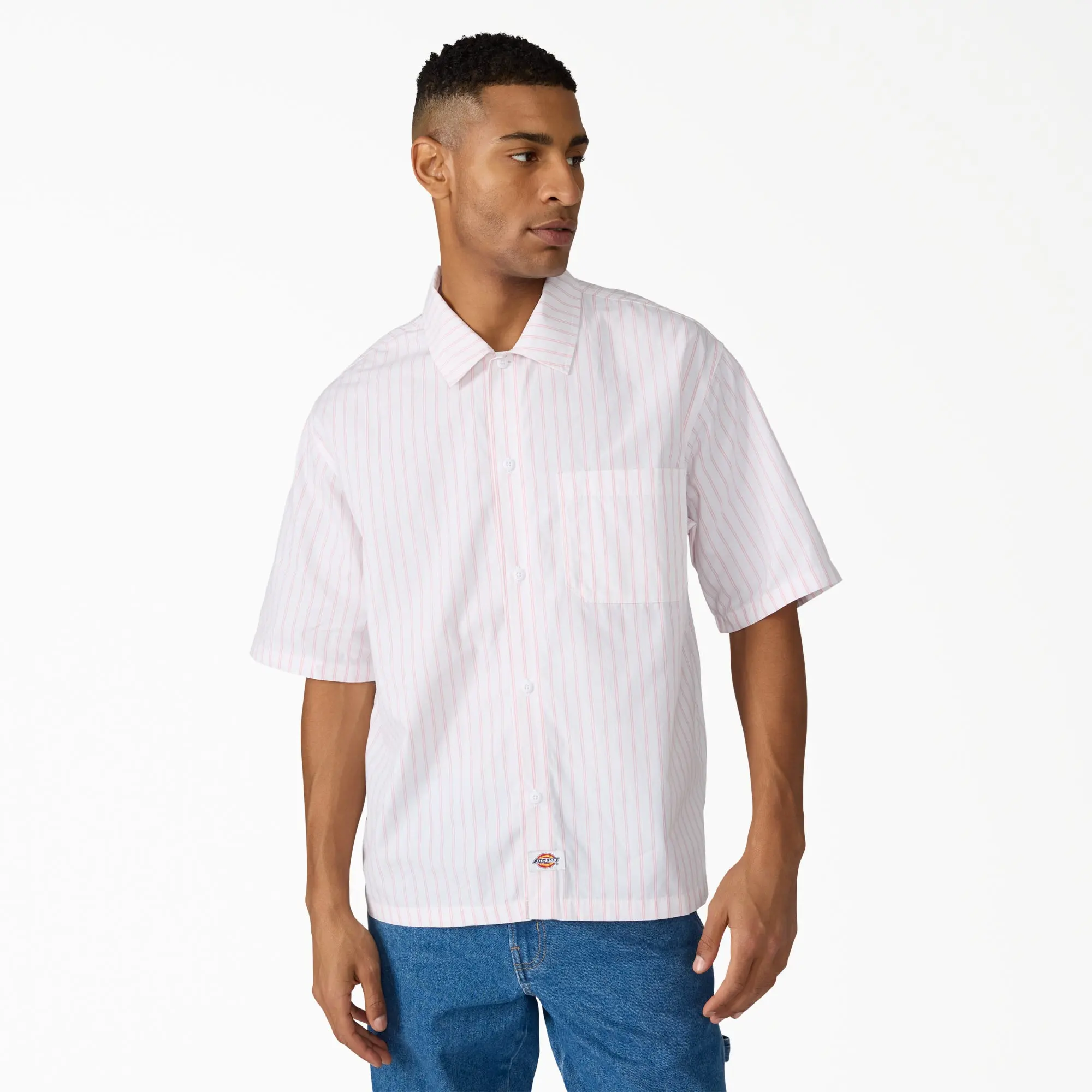 Dickies Venedocia Striped Shirt, Workwear Casual Everyday Style Breathable Classic