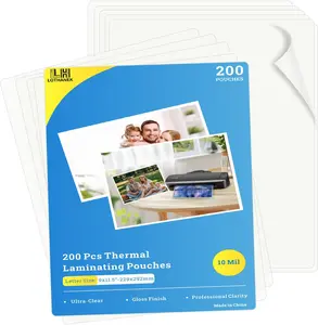 ‎LOTHANEK 200 Pack Thermal Laminating Pouches 10 Mil, 9 x 11.5 Inches Clear Laminating Sheets, Wide Size Compatibility Office Laminating Supplies for Letter, Photo, Card and ID Badge
