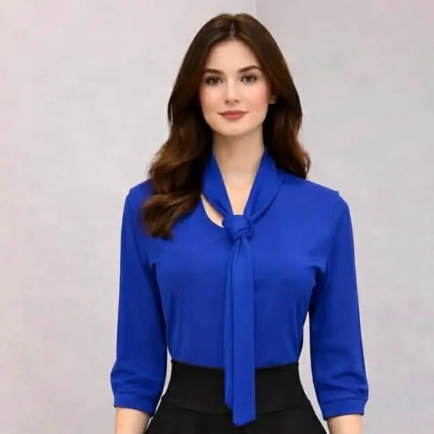 Blusa formal manga tres cuartos