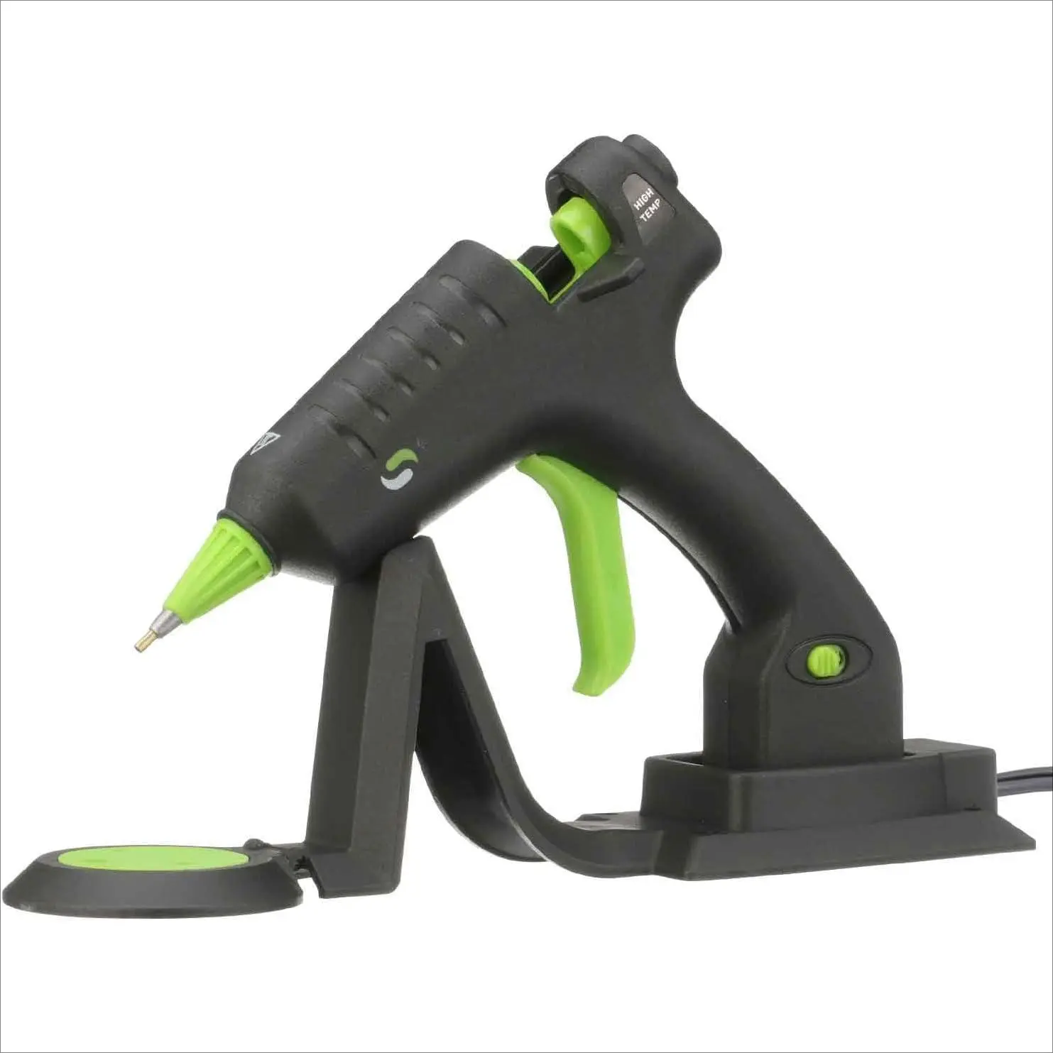 Cordless/Corded High Temperature Mini Hot Glue Gun With Detail Tip, 20 Watt, Rechargeable with Portable Heat Stand, Ideal for Crafting and DIY Projects (Black)